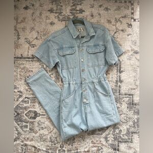 XS We The Free Marci Jumpsuit in Clear Skies